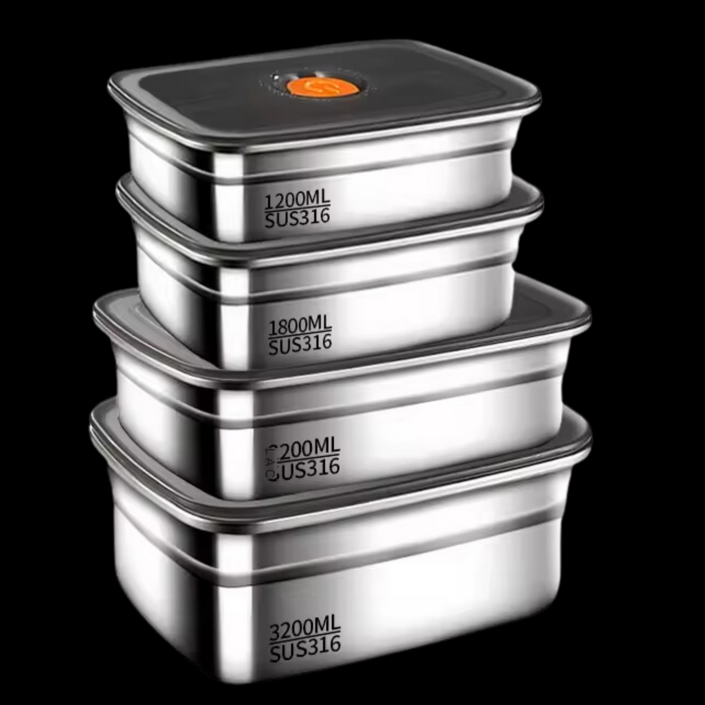 Lumeo Stainless Steel Container Set (4 Pack)